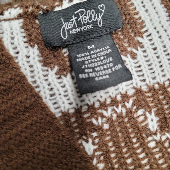 Just Polly Fashion Nova LOVE Floral Cardigan Size Medium Button Front - Picture 4 of 5